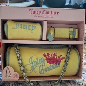 Juicy Couture Yellow and Blue Belt Set